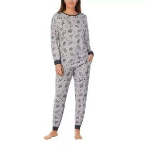 Warner Bros. Womens Lounge Set Harry Potter Gray 2-piece Cozy NWT